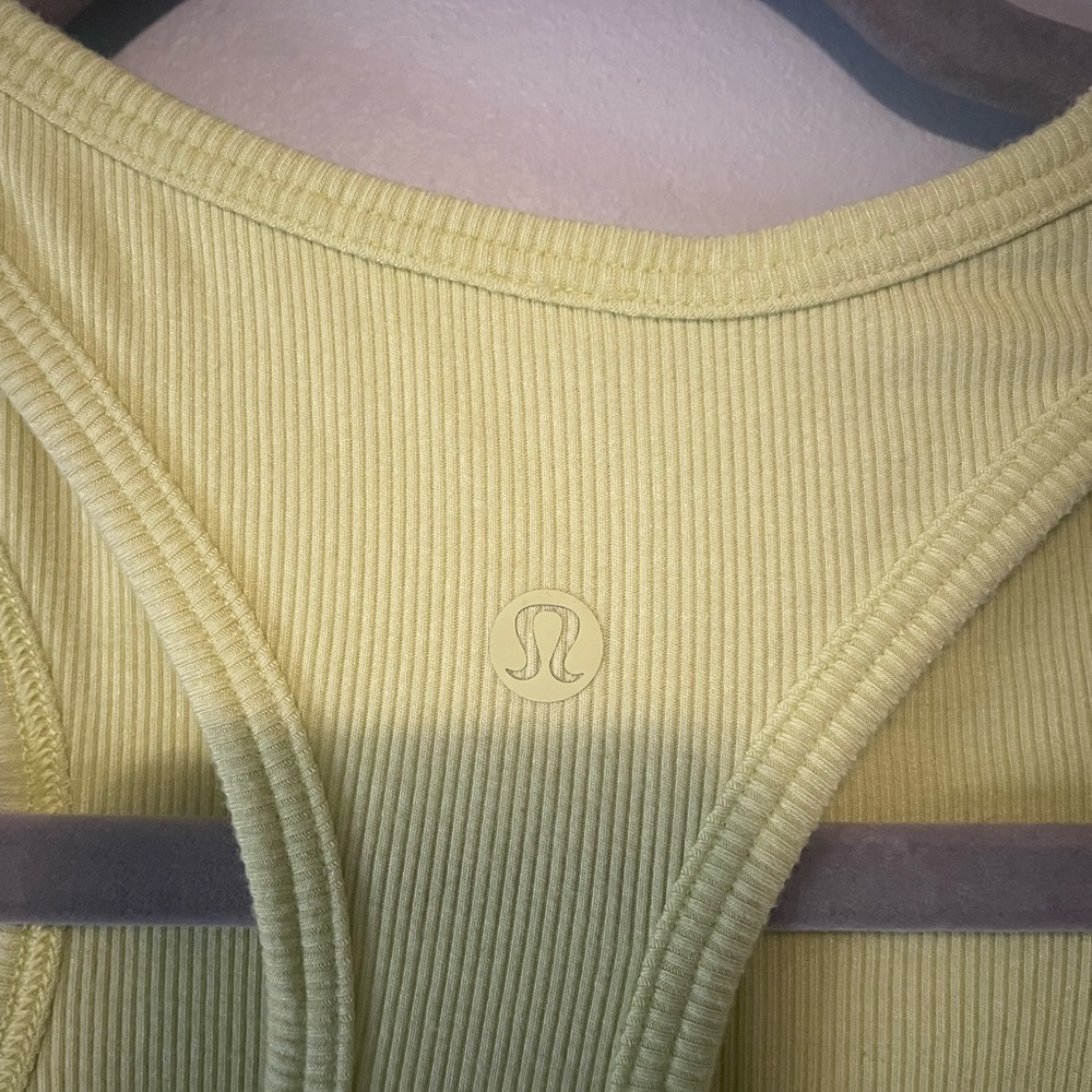 Lululemon LA Front Racer Crop Tank - Lemon Vibe - Picture 5 of 7